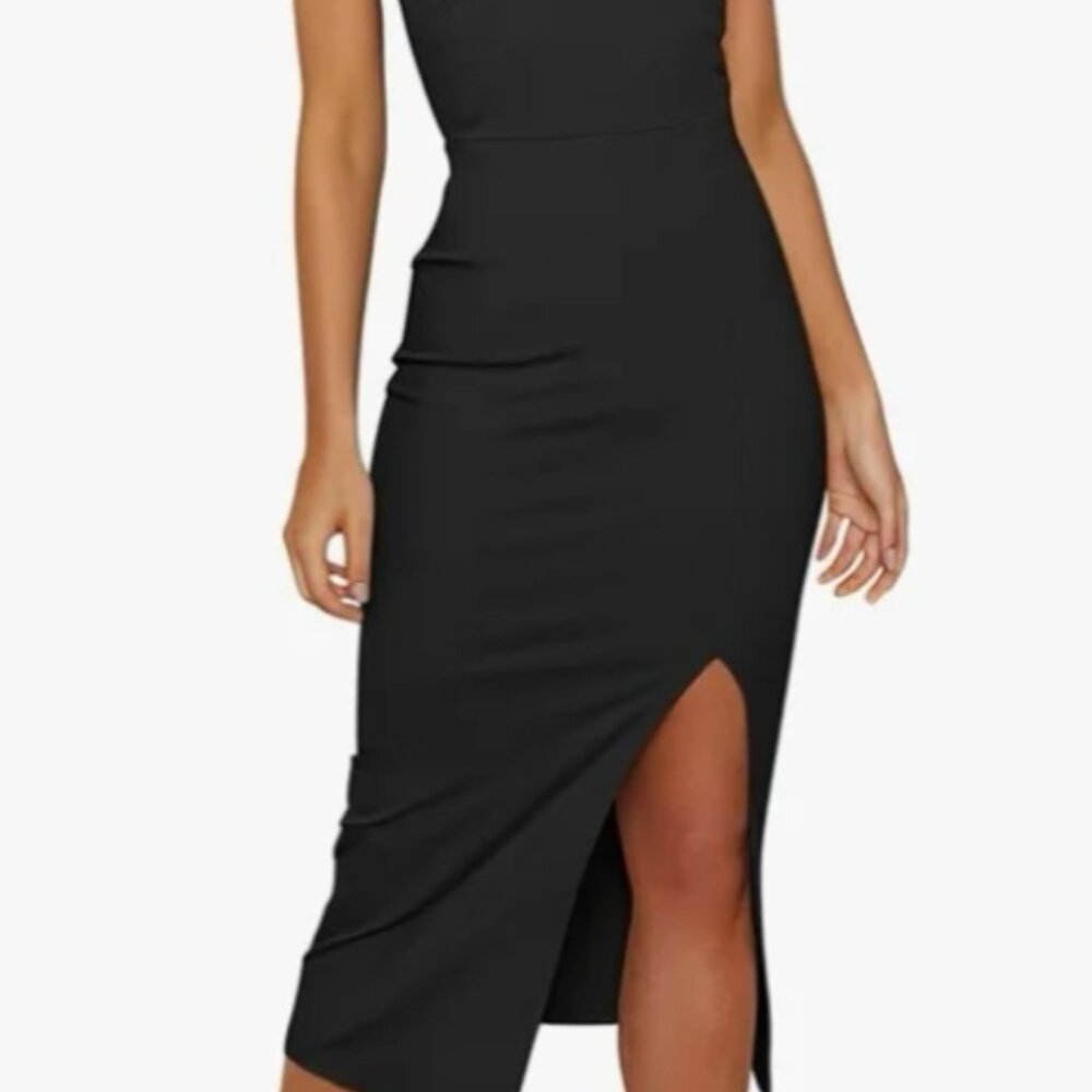 Daily Ritual Dress BlackGray Stretchy Tank Tiered Shift Dress Women's Size XL